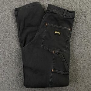 Stan Ray Jeans Womens 26 Double Knee Carpenter Black Denim Workwear